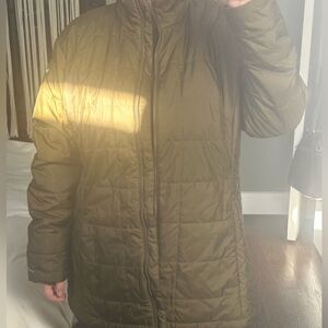 Columbia Olive Green Quilted Jacket Powder Lite